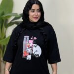 تیشرت باکسی سفید مشکی موتور پک4عددی کد10172