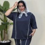 ست لانگ شلوار باکسی نواری پک۸عددی کد10436