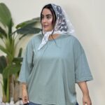 تیشرت باکسی ساده سبز کد11048